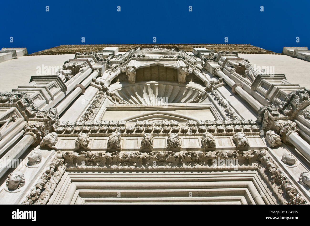 La chiesa gotica di San Francesco alle Scale, 1323, facciata da Giorgio Orsini da Sebenico, via Pizzecolli, Ancona, Marche, Italia Foto Stock