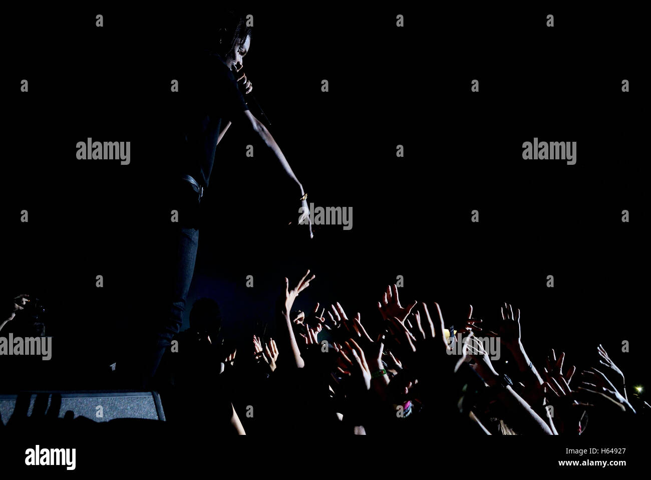 Barcellona - Jun 19: ASAP Rocky (rapper da Harlem e membro dell'hip hop ASAP collettivo Mob) suona al Festival Sonar. Foto Stock