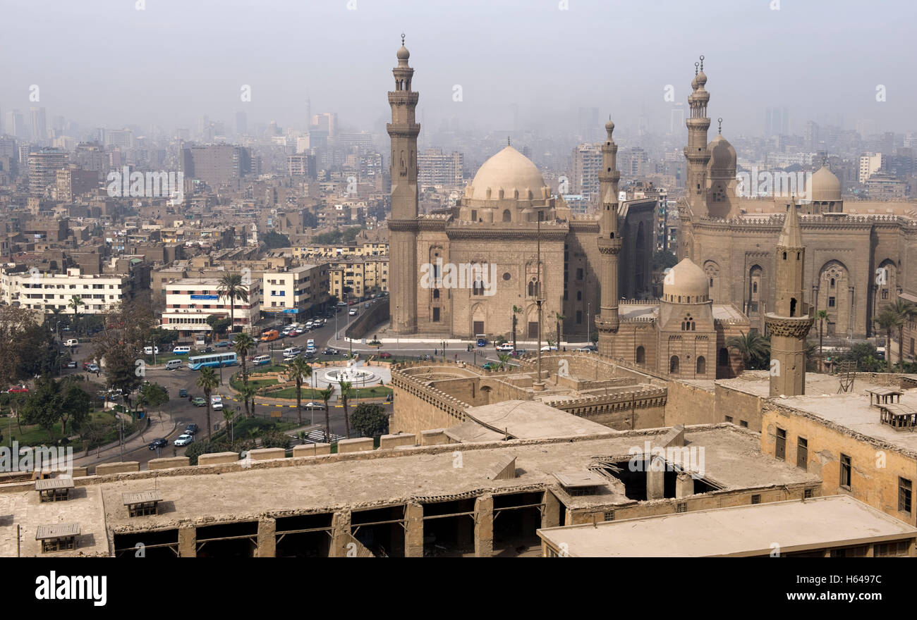 Sultan Moschea Hassan e Rifa'i, il Cairo, Egitto, Africa Foto Stock