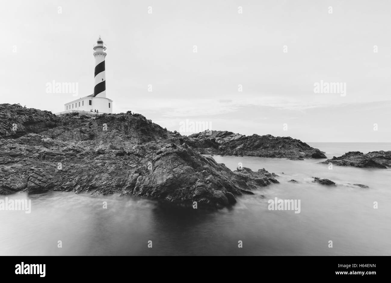 Isole Baleari Spagna, Menorca, Favaritx lighthouse Foto Stock