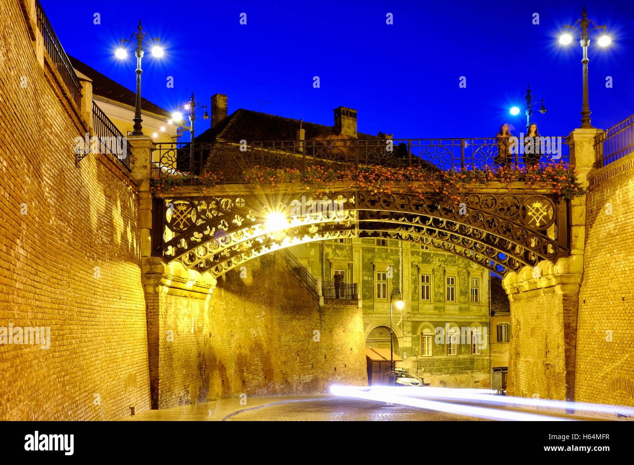 Ponte di bugiardi in Sibiu, Romania Foto Stock