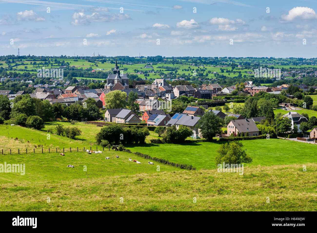 Tipico villaggio Vallone di Clermont Belgio Foto Stock