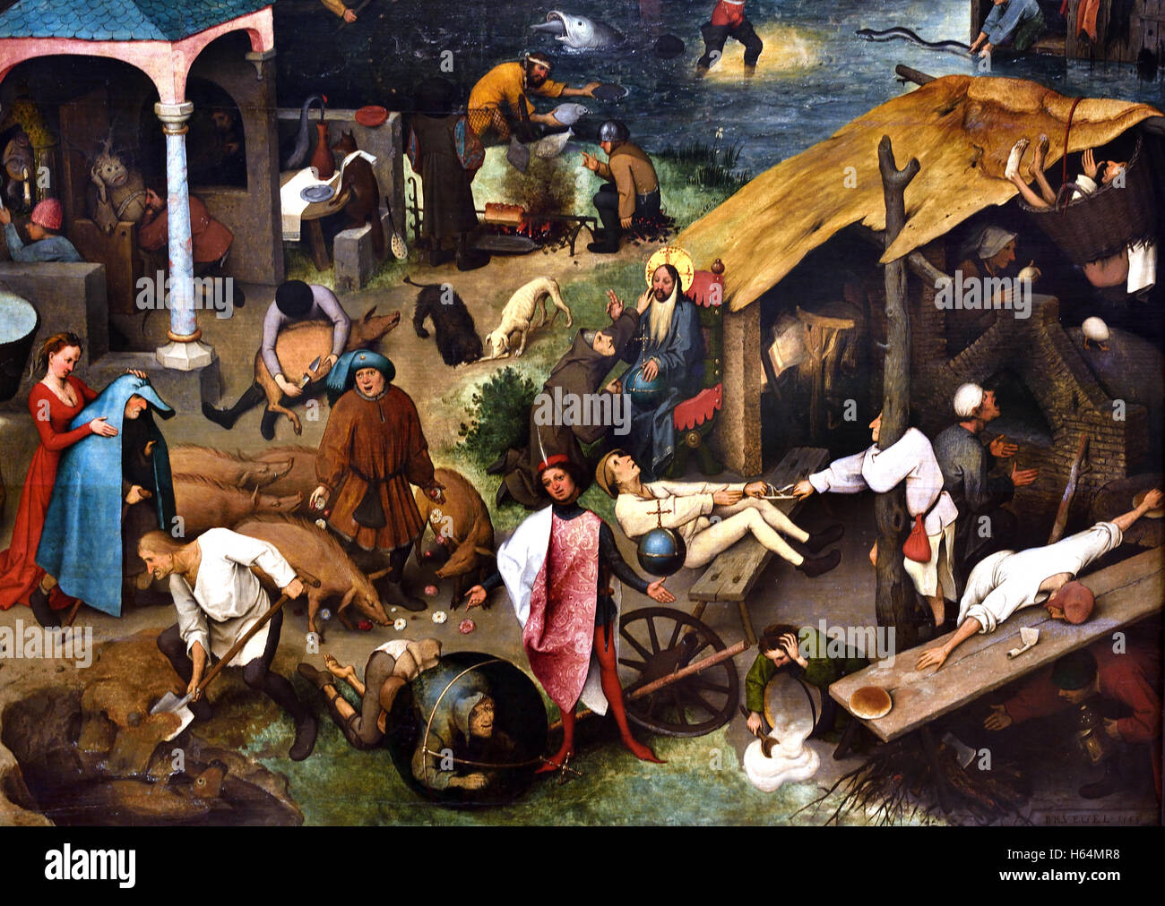La Dutch proverbi 1559 Pieter Brueghel ( ) di Bruegel il Vecchio Breda1525 - 1569 Bruxelles olandese belga fiamminga del Belgio Paesi Bassi Medieval Medioevo Foto Stock