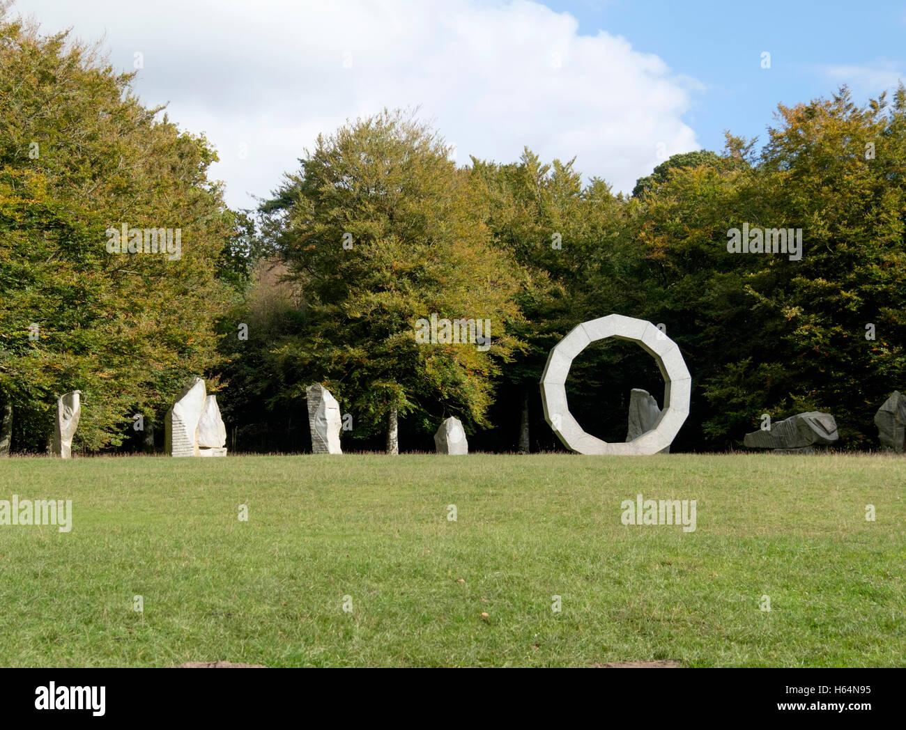 Gate di cielo che si affaccia Longleat Estate Wiltshire, Inghilterra UK Paul Norris scultura Foto Stock