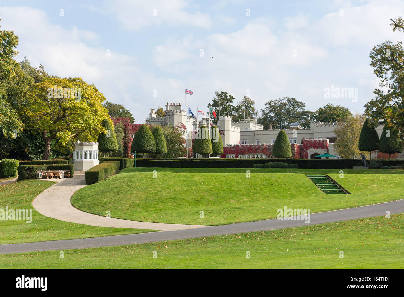 Il Wentworth Golf Club & Resort per la salute, Wentworth Drive, Virginia Water, Surrey, England, Regno Unito Foto Stock