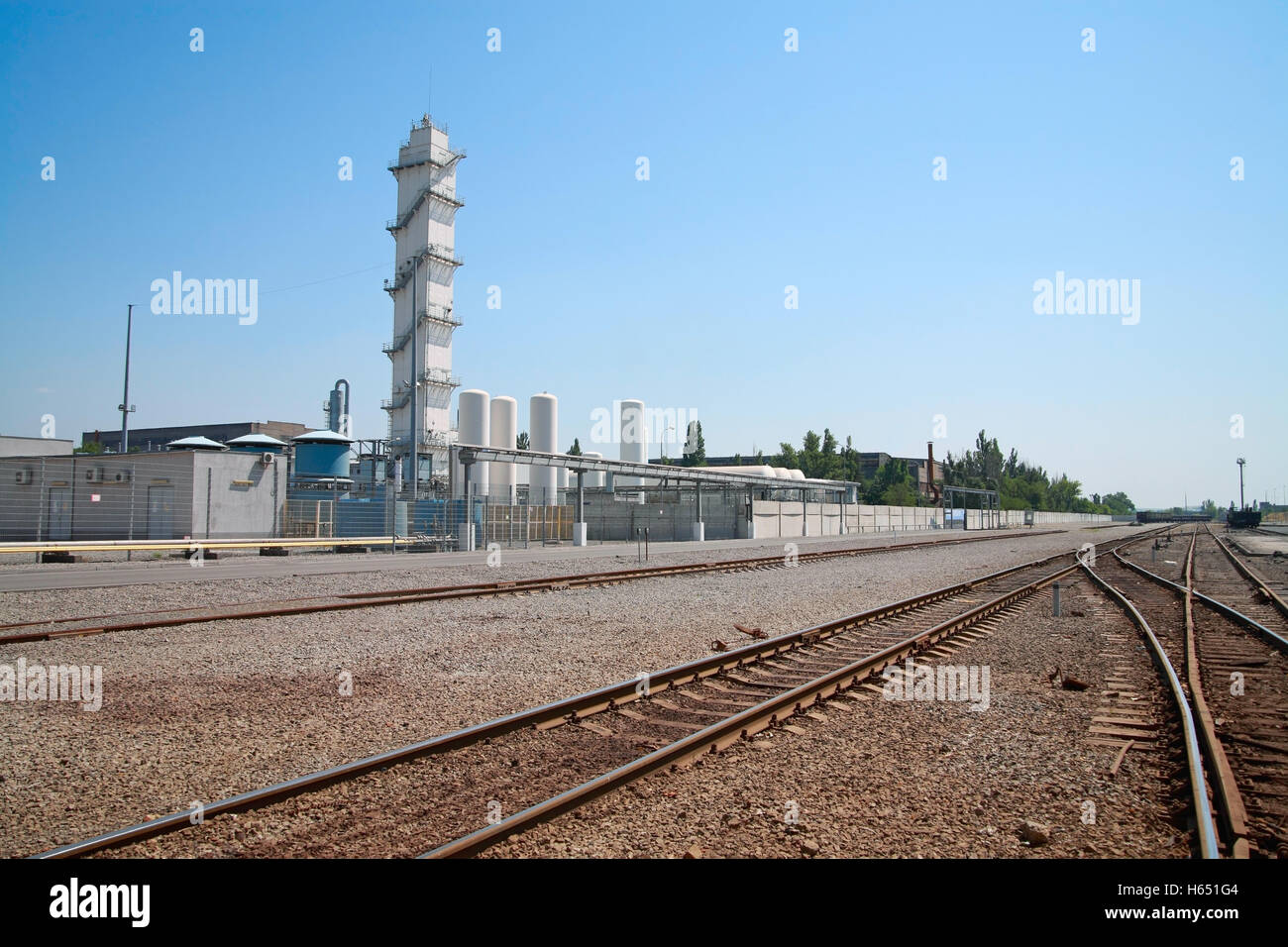 Gas tecnici impianto, industria chimica Foto Stock