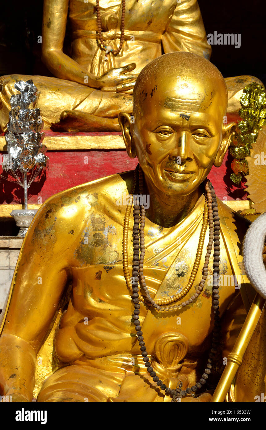 Le immagini del Buddha in Wat Phra That Doi Suthep, Chiang Mai, Thailandia Foto Stock