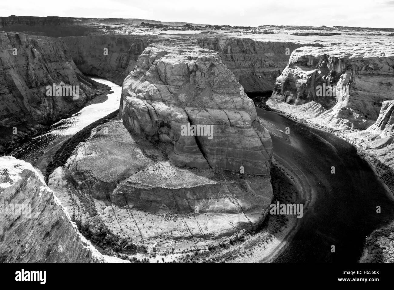 Curva a ferro di cavallo è un meandro formata dal fiume Colorado vicino alla pagina (Arizona) Foto Stock