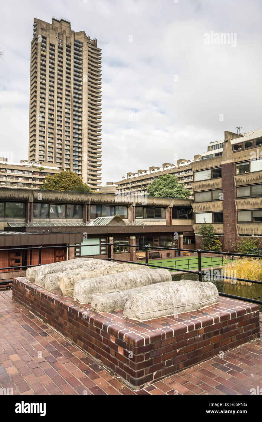 Il Barbican Centre nella City di Londra Foto Stock