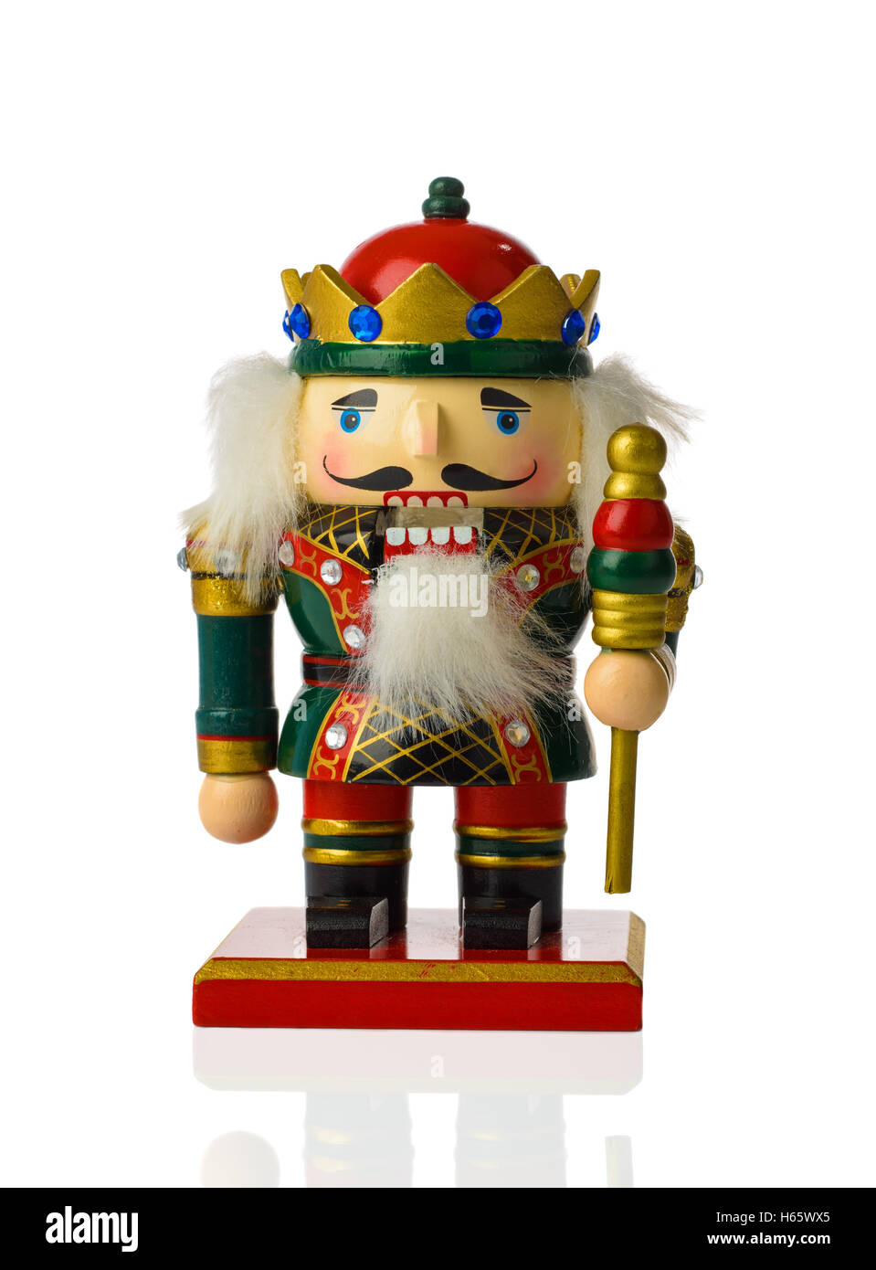 Vintage schiaccianoci isolato su uno sfondo bianco Foto Stock