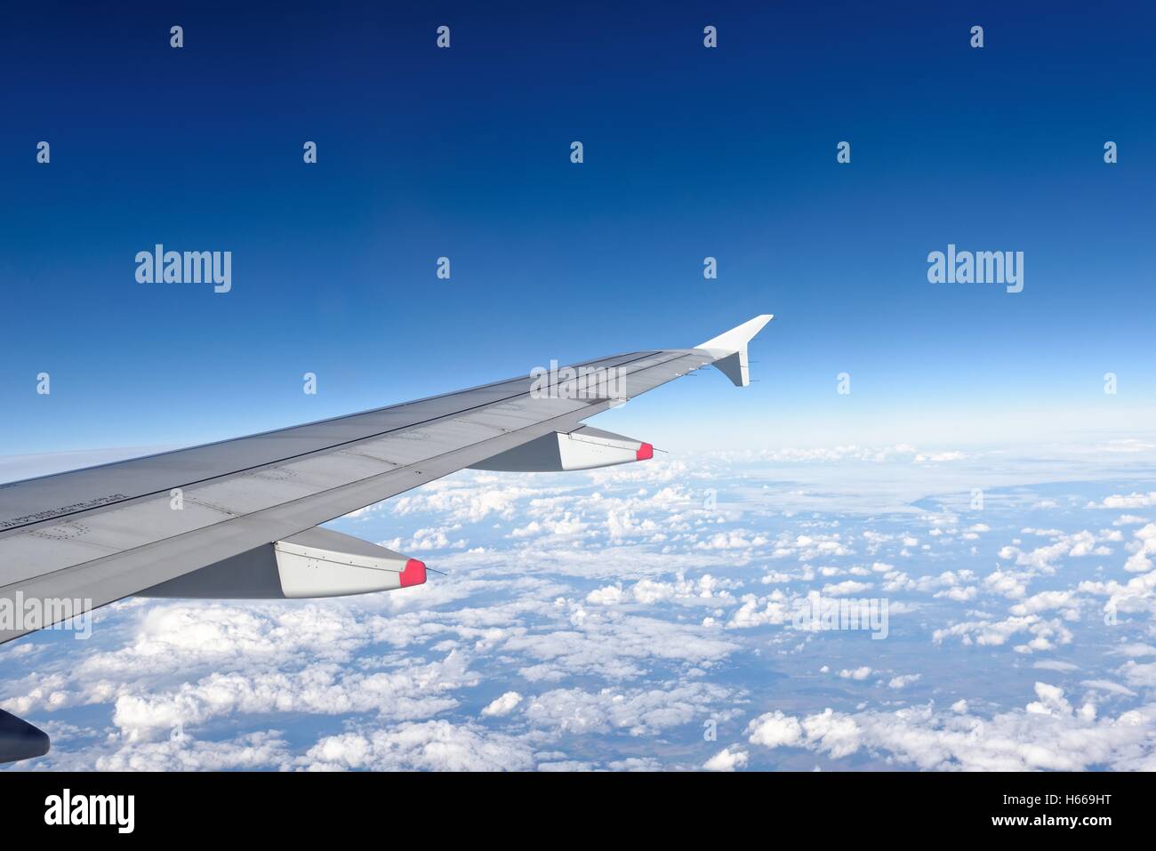 Vista da un high flying passeggeri aerei a getto Foto Stock