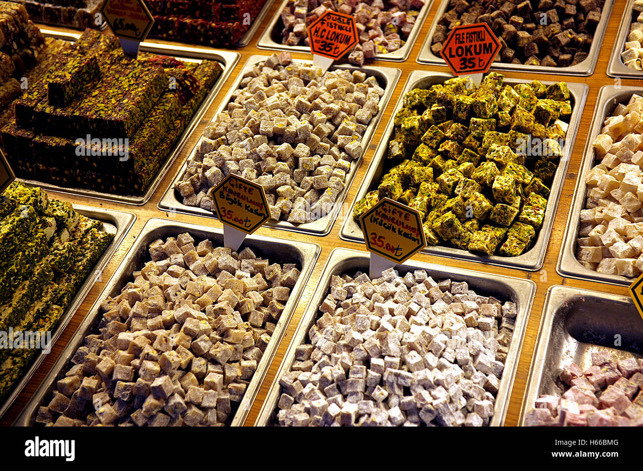 Turkish Delight / Lokum / Candy Foto Stock