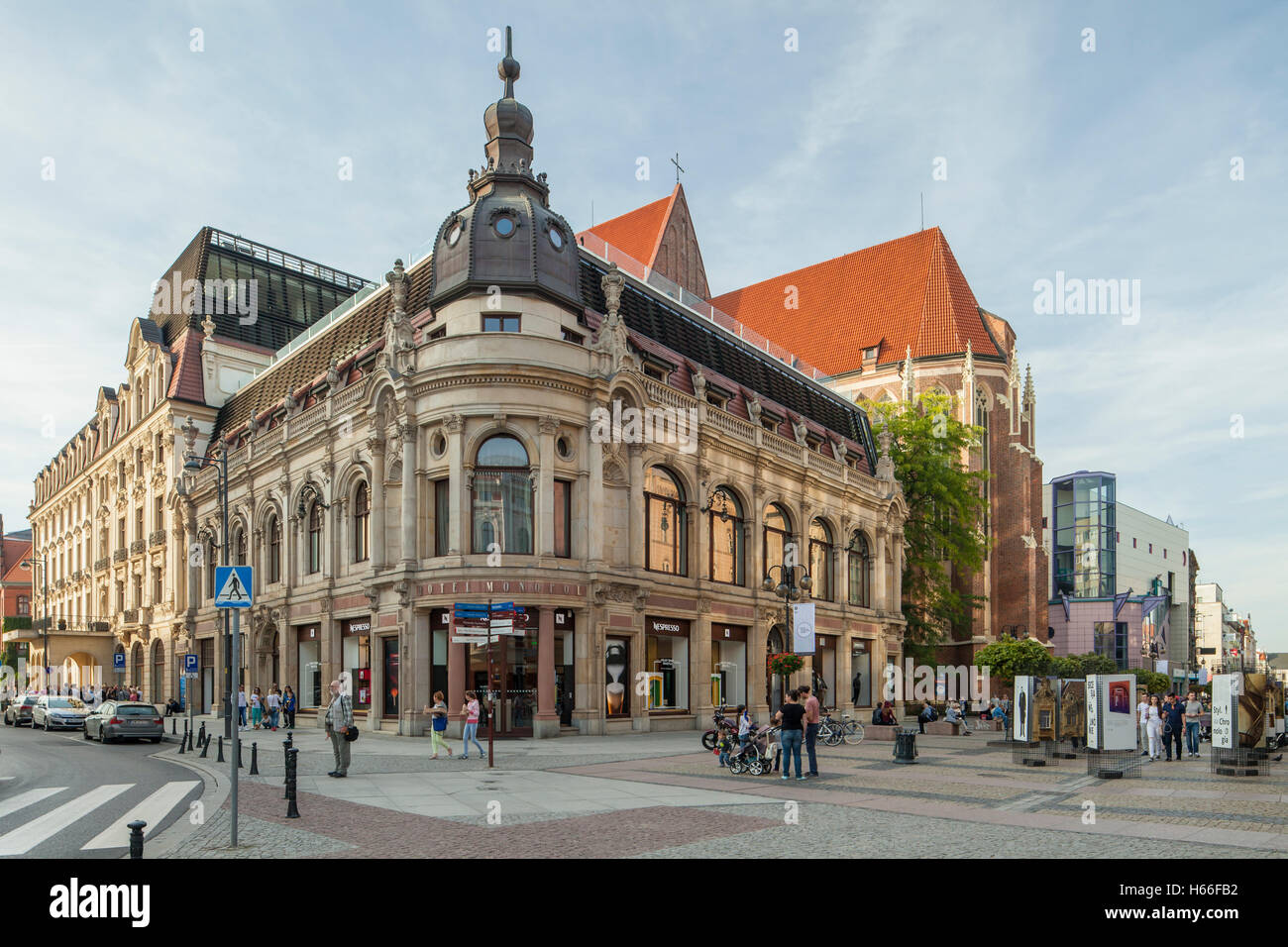 Pomeriggio autunnale di Wroclaw city centre, Polonia. Foto Stock