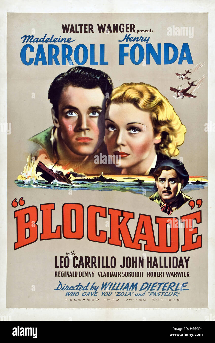 Blocco (1938) - Movie Poster - Foto Stock