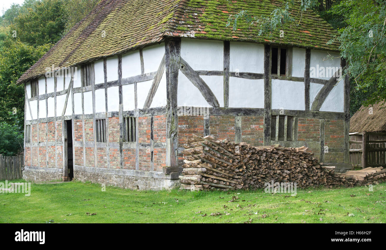 Pendean agriturismo a Weald and Downland Open Air Museum, Singleton, Sussex, Inghilterra Foto Stock