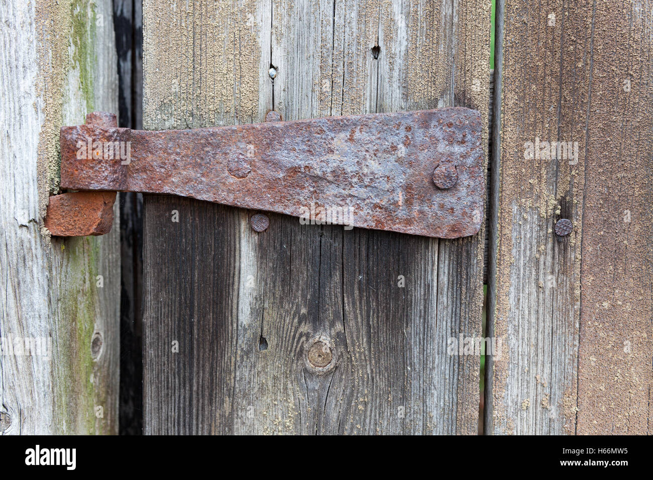 Vecchia cerniera arrugginita Foto Stock