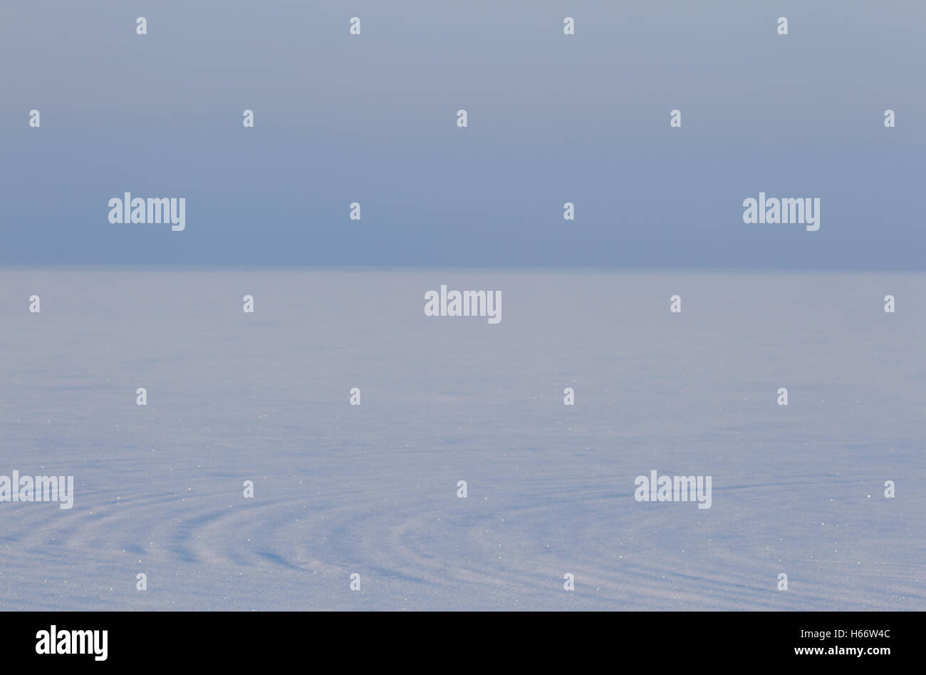 Blue neve invernale scape sfondo con vorticazione texture di neve in primo piano Foto Stock