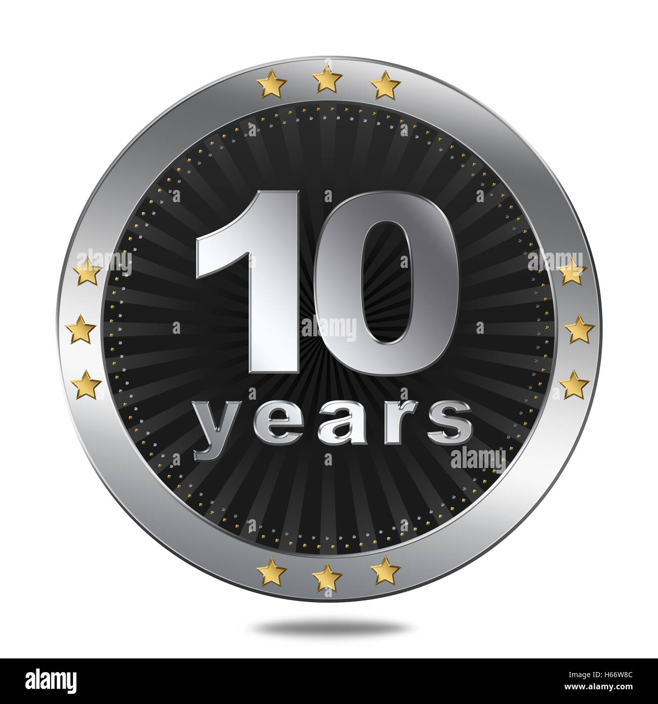 Badge anniversario / icona / cerchio del logo su sfondo bianco. Foto Stock