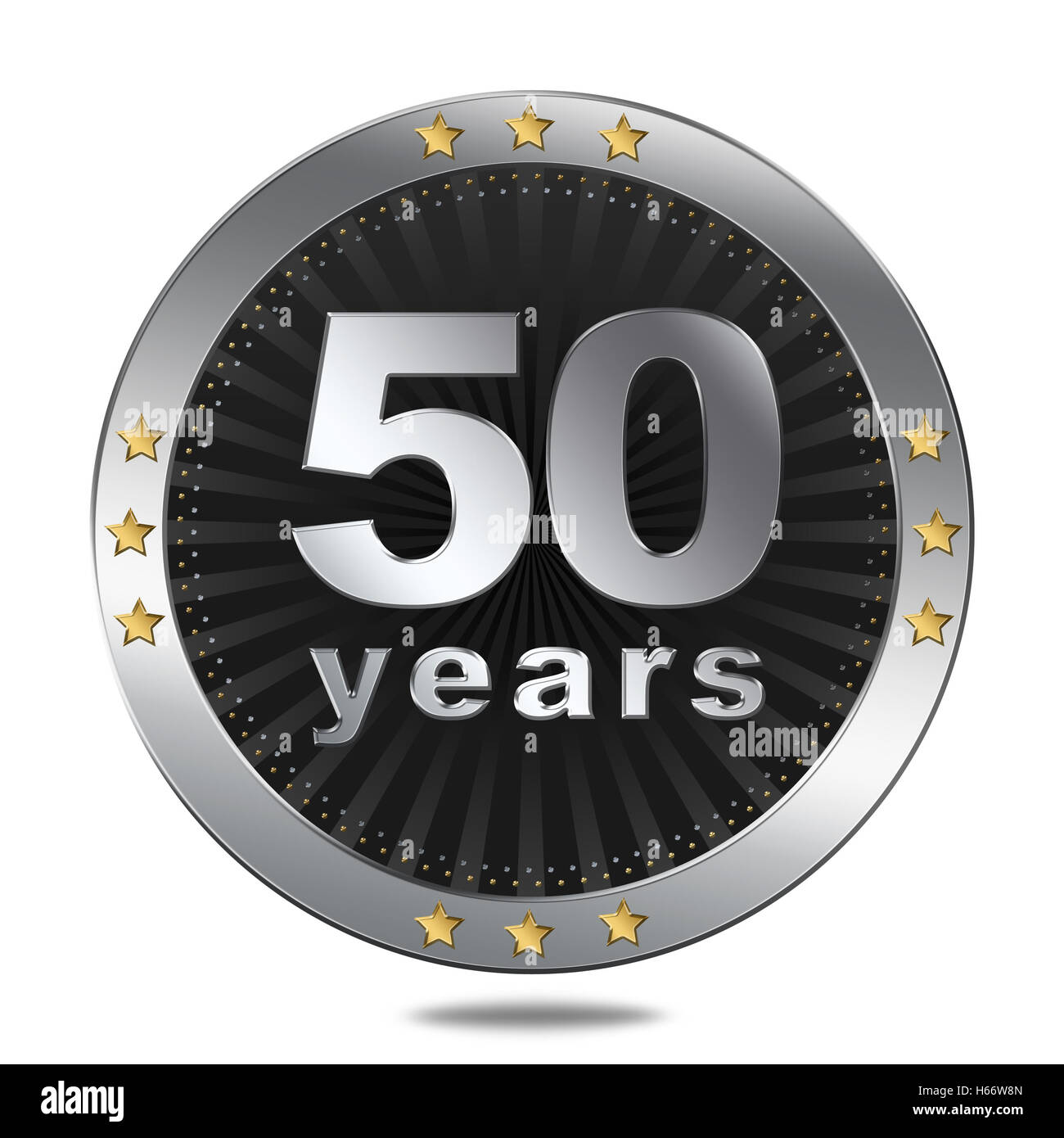 Badge anniversario / icona / cerchio del logo su sfondo bianco. Foto Stock