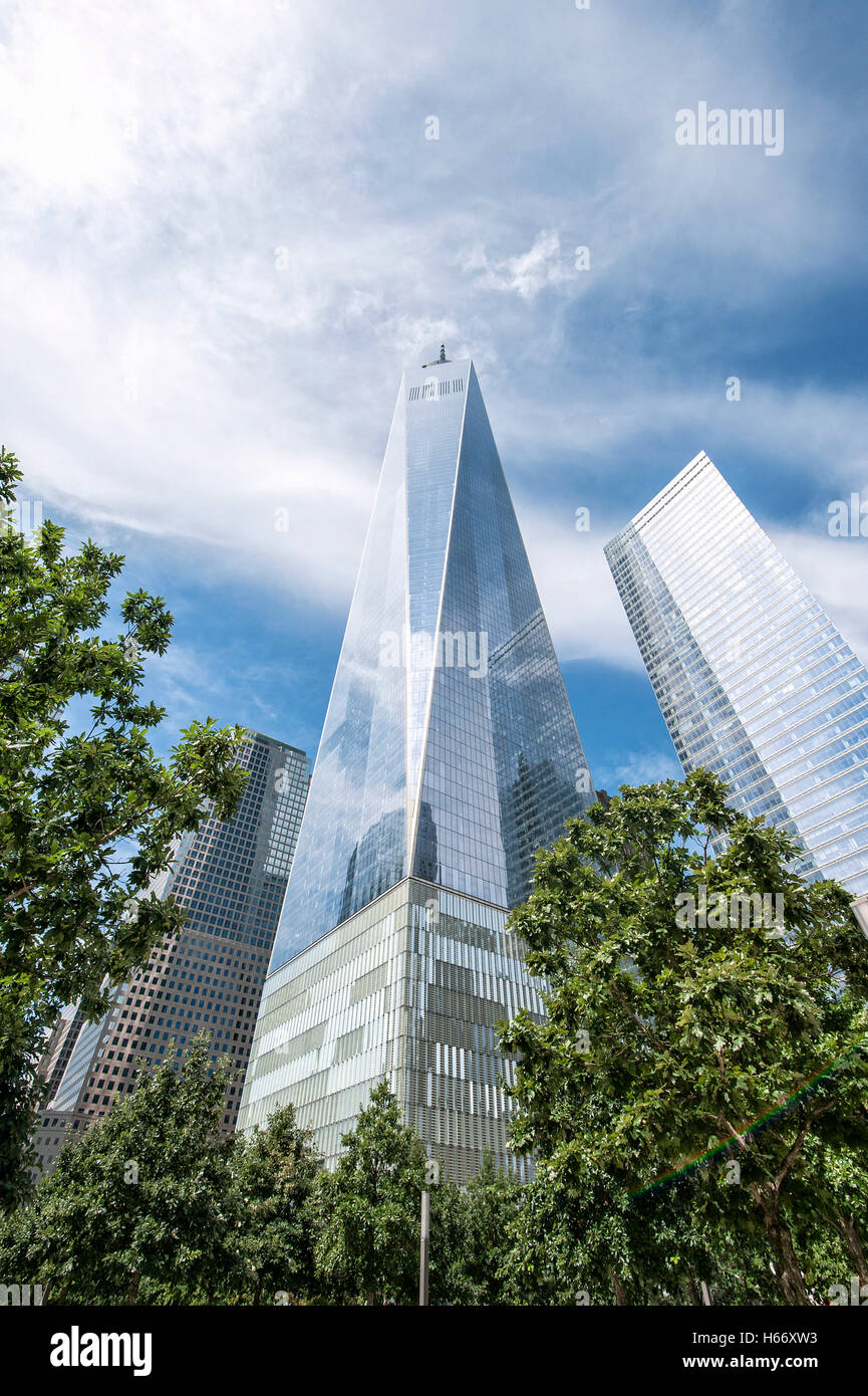 One World Trade Center, WTC, architetto David Childs a Ground Zero, Manhattan New York City Foto Stock