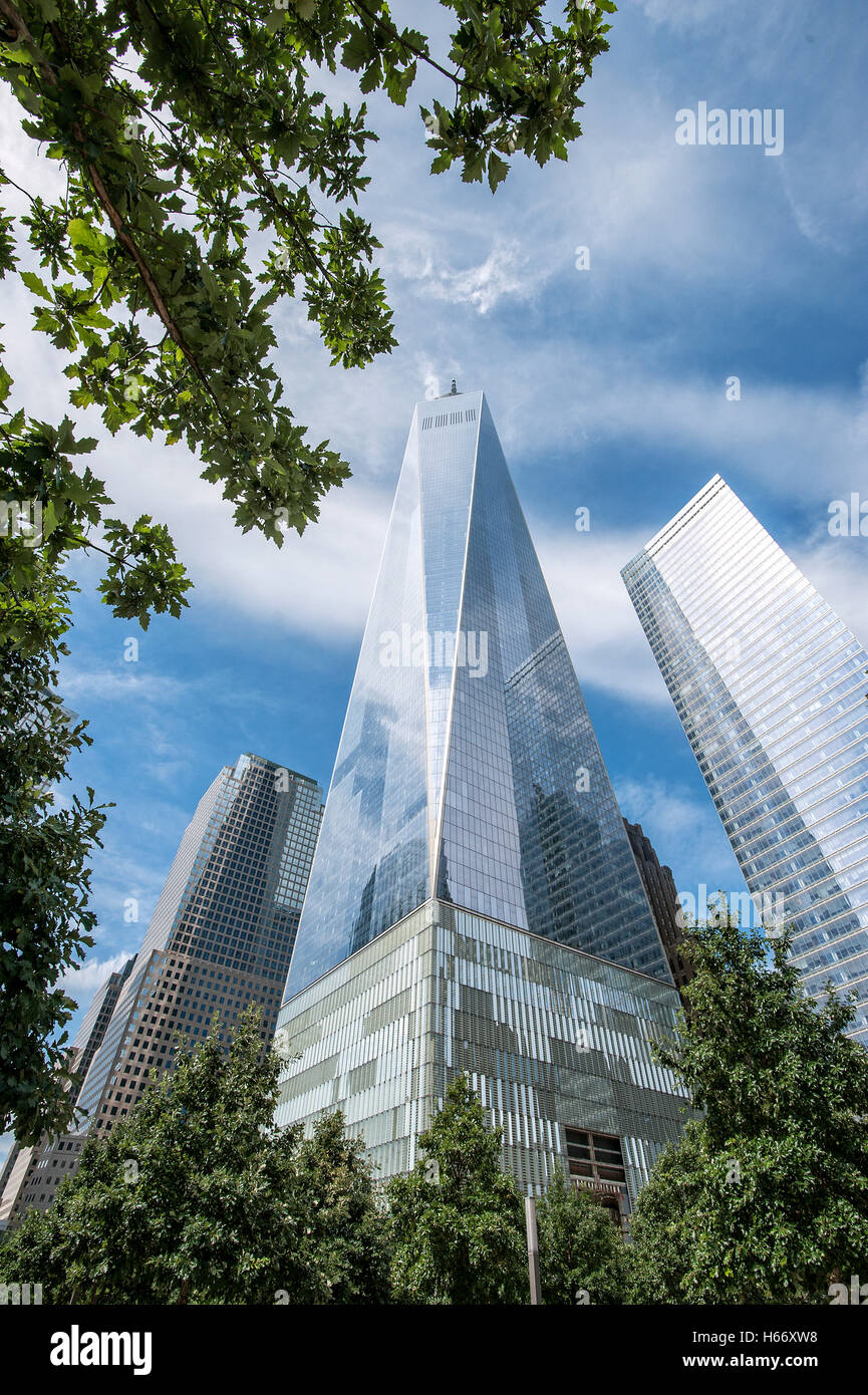 One World Trade Center, WTC, architetto David Childs a Ground Zero, Manhattan New York City Foto Stock