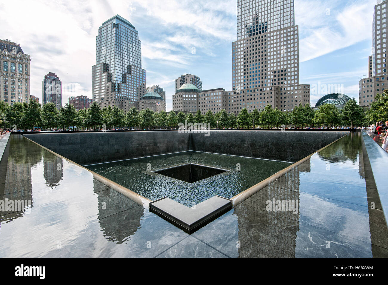 Memorial, 9/11 Memorial, il Nord Pool a Ground Zero, Manhattan New York City Foto Stock