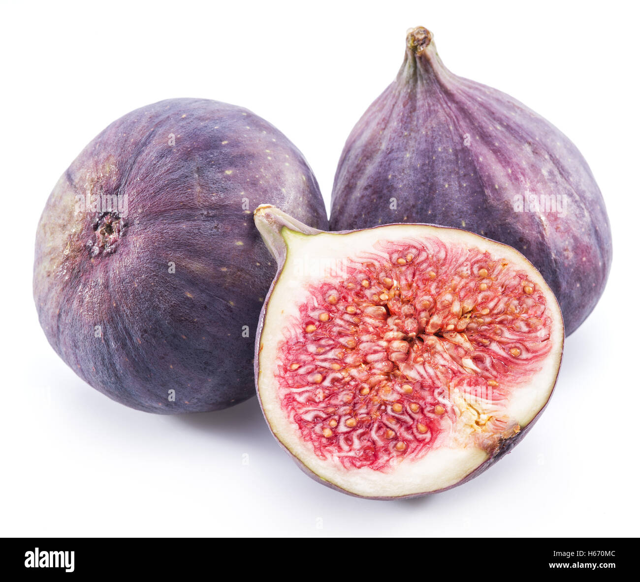 La figura maturi frutti sullo sfondo bianco. Foto Stock