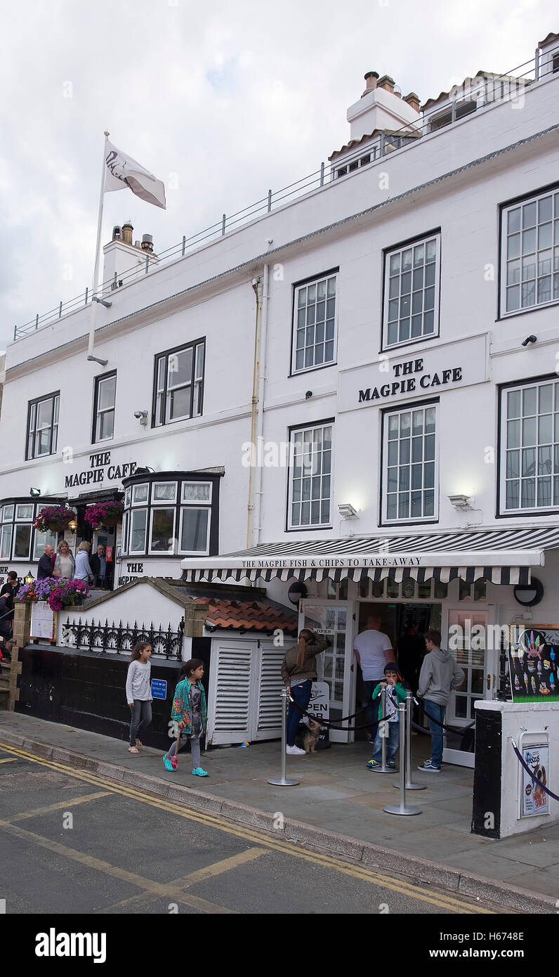 Mondo famosa Gazza Cafe, Whitby Foto Stock