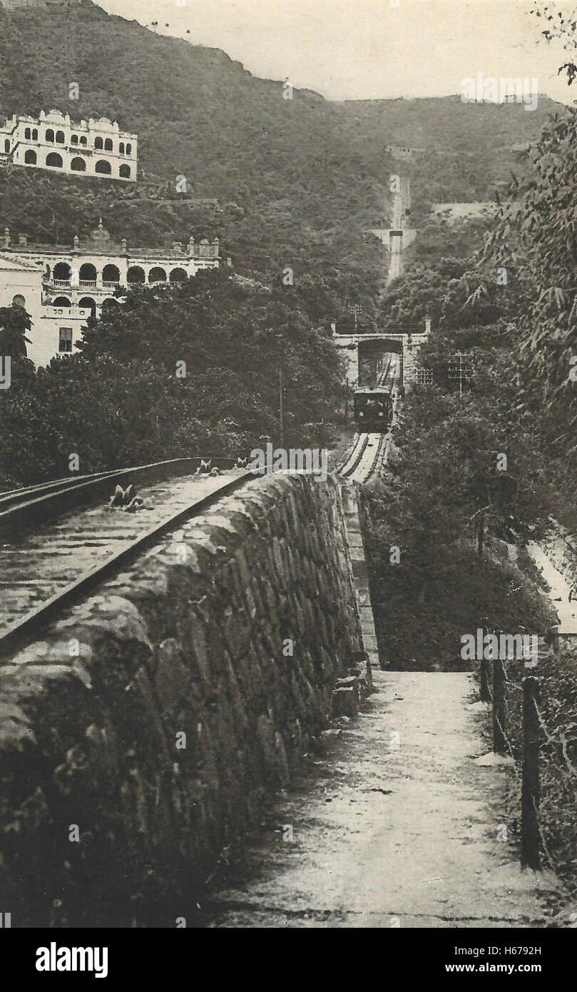 Stazione ferroviaria di picco, Hong Kong, circa 1910 Foto Stock