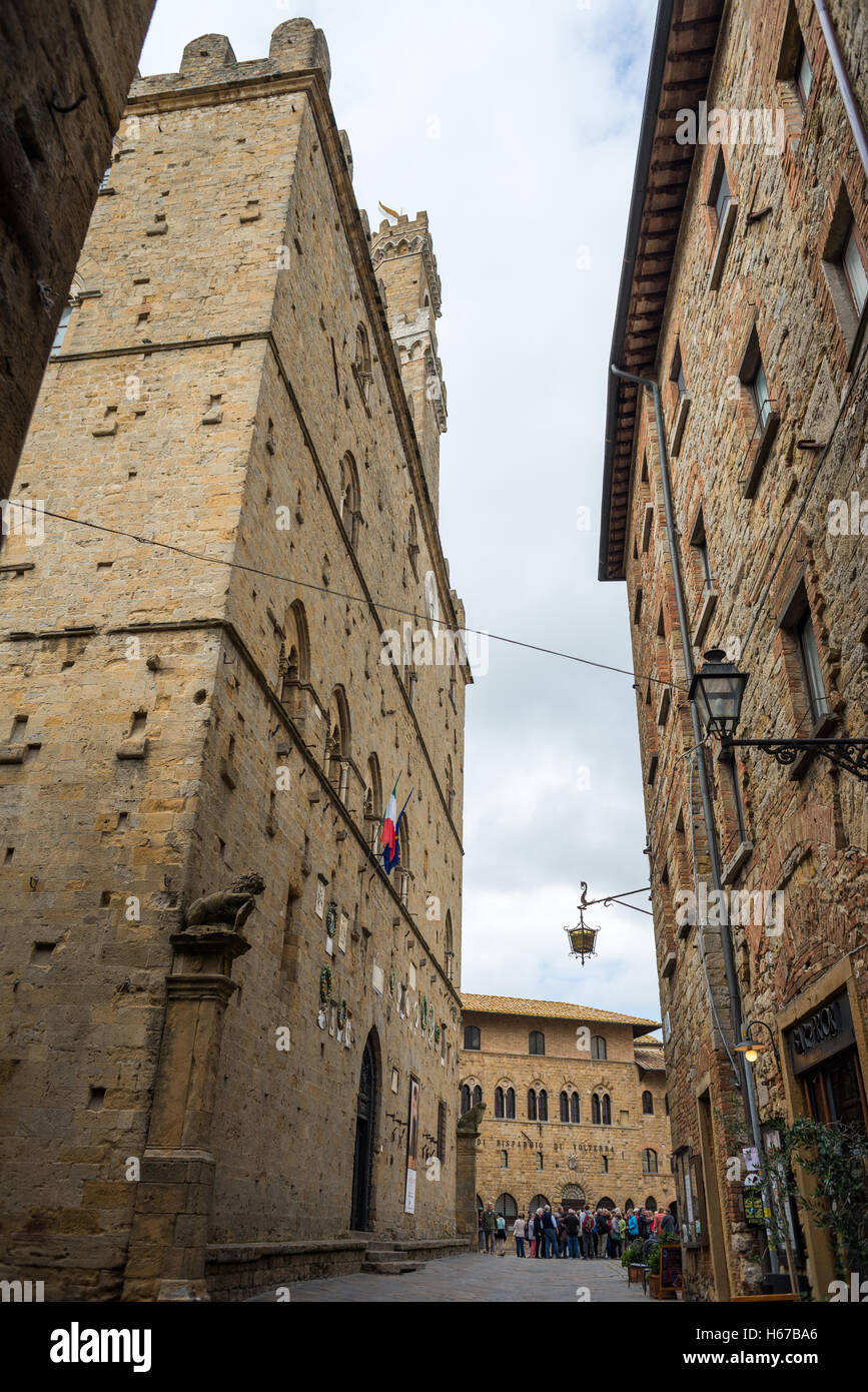 Palazzo dei Priori, Volterra, Toscana, Italia, Europa Foto Stock