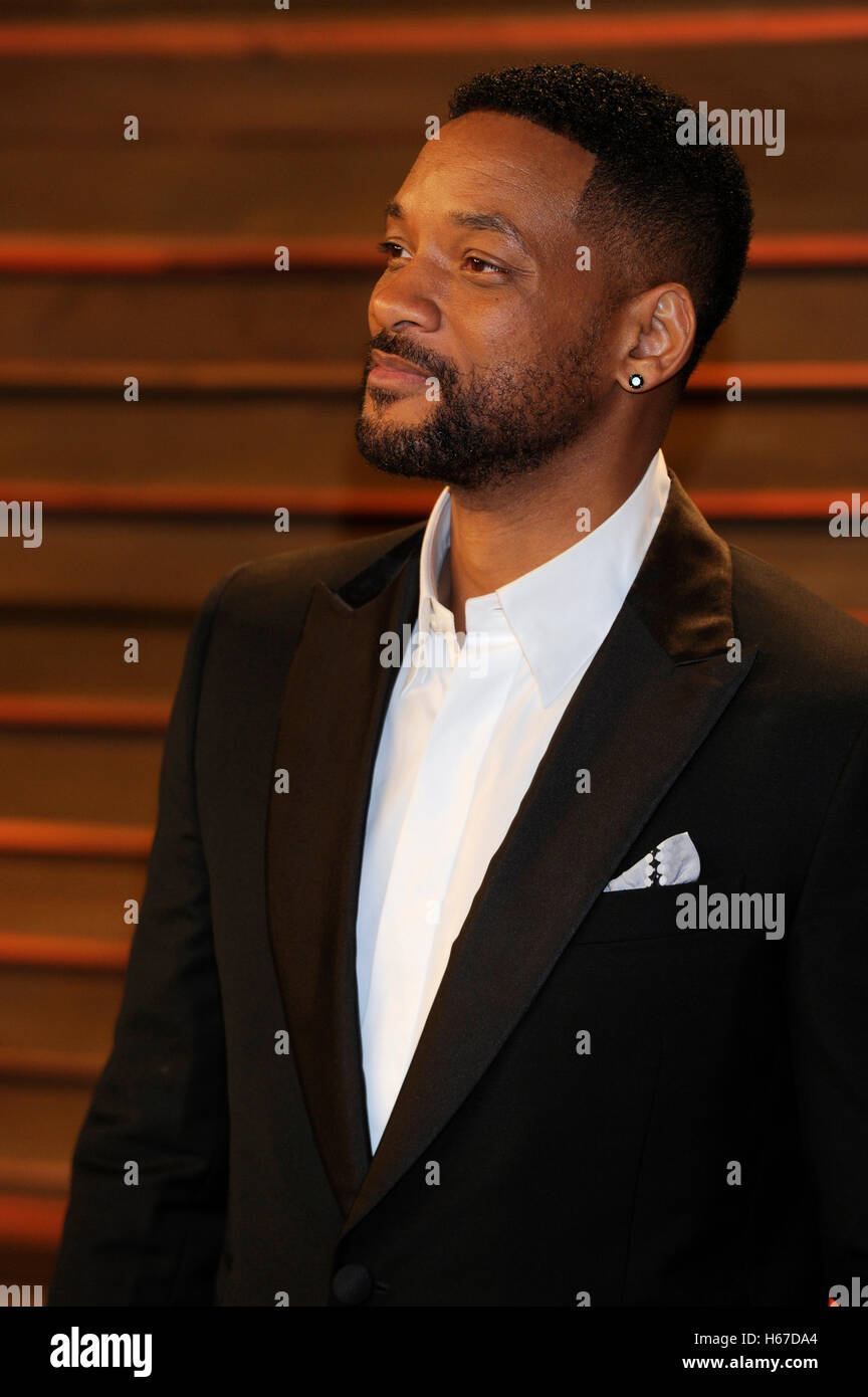 Will Smith assiste il 2014 Vanity Fair Oscar Party il 2 marzo 2014 in West Hollywood, California. Foto Stock
