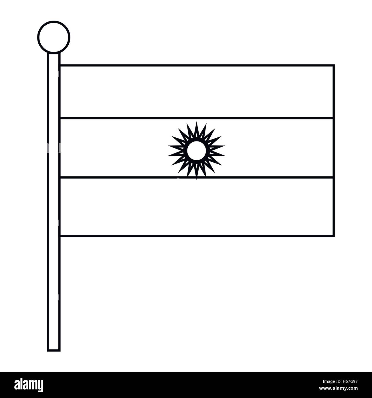 bandiere sudamerica - 6 Bandiera dell'Argentina, l'icona di stile di contorno Immagine e Vettoriale - Alamy