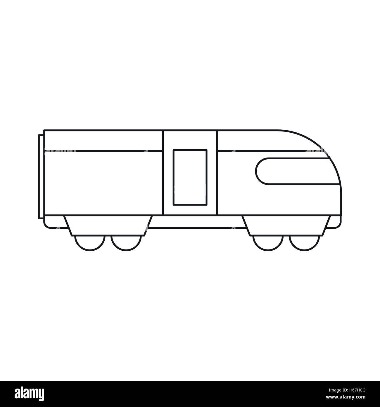 Swiss treno di montagna di icona di stile di contorno Illustrazione Vettoriale