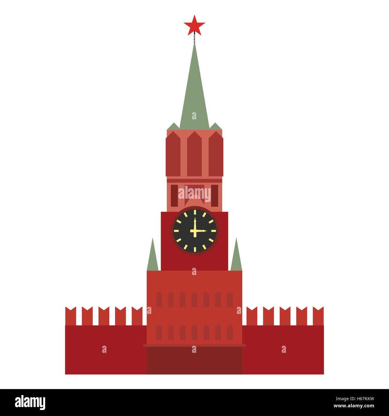 Spasskaya icona a torre Illustrazione Vettoriale