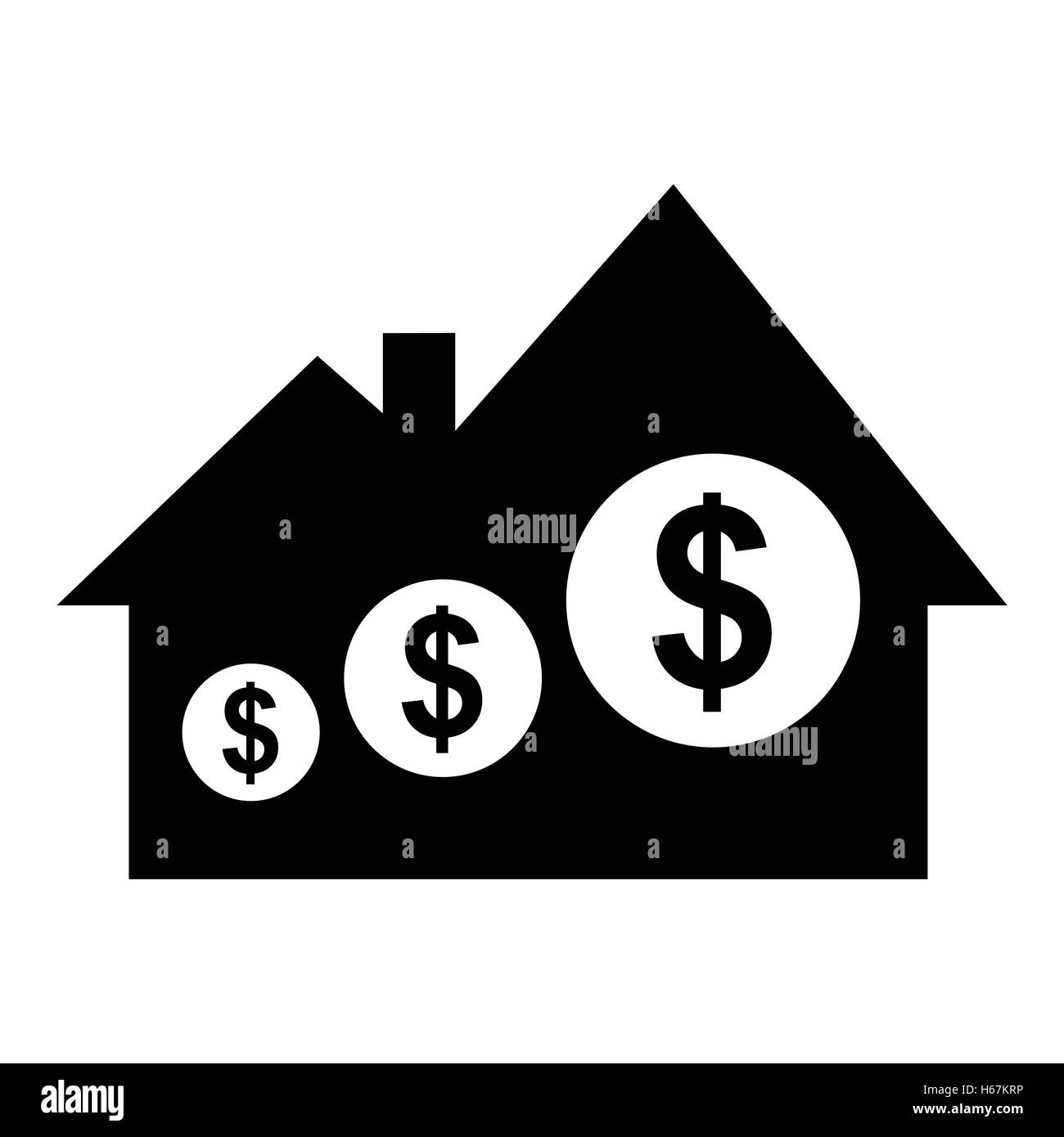 Real estate prezzo icona semplice Illustrazione Vettoriale