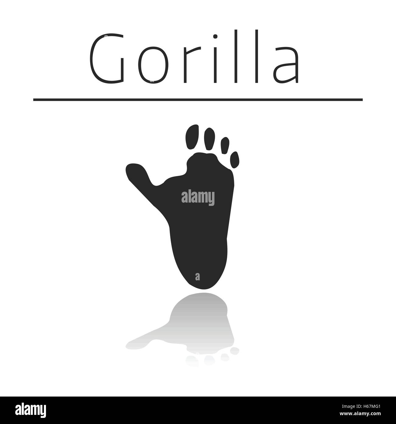 Animali Gorilla via Illustrazione Vettoriale