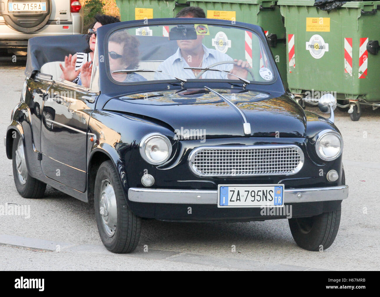 Fiat 500 Rally, Miranda, Ternis, Umbria, Italia Foto Stock