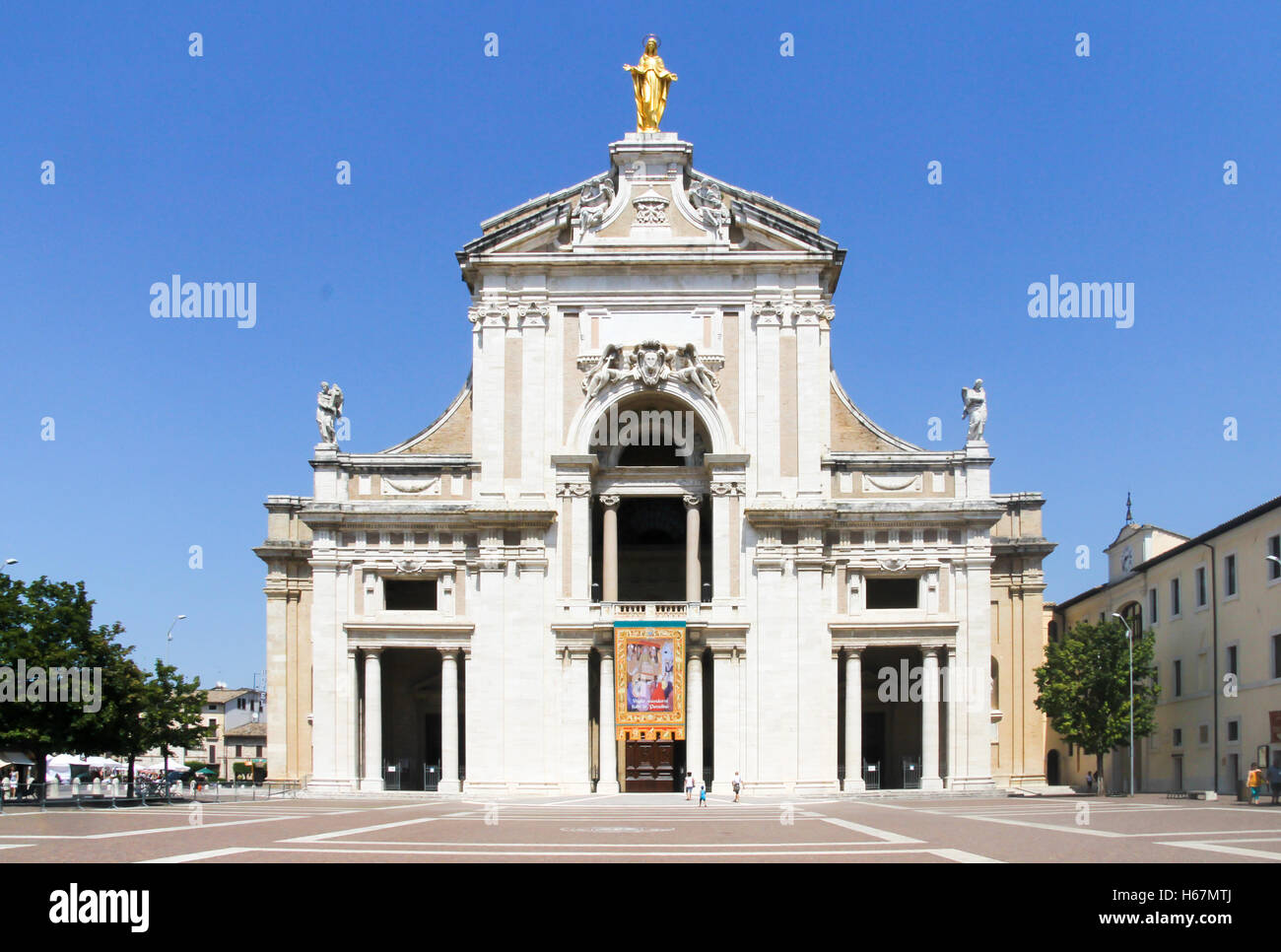 La Basilica di Santa Maria degli Angeli in Assisi, Italia Foto Stock