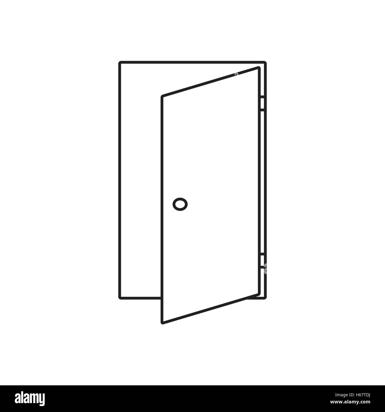 Icona della linea di porta Illustrazione Vettoriale