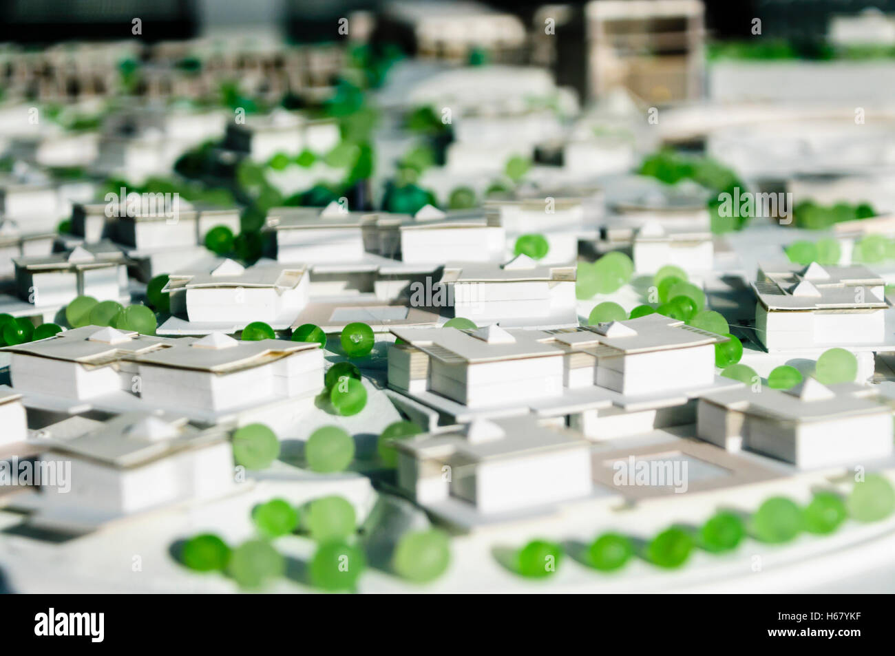 Architetto di un modello di sviluppo edilizio di Turco case vacanza. Foto Stock