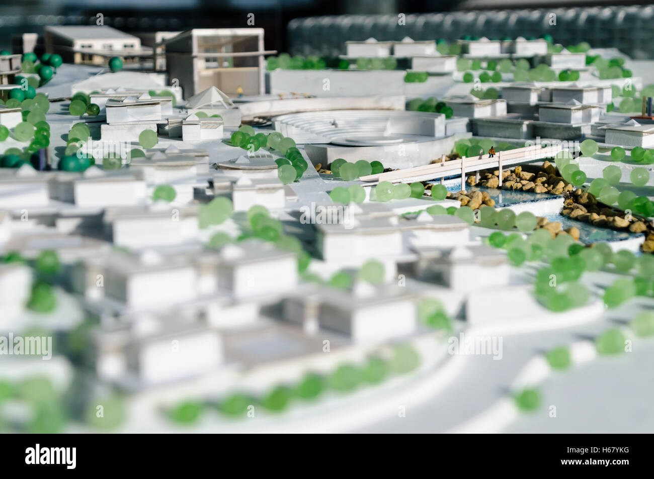 Architetto di un modello di sviluppo edilizio di Turco case vacanza. Foto Stock