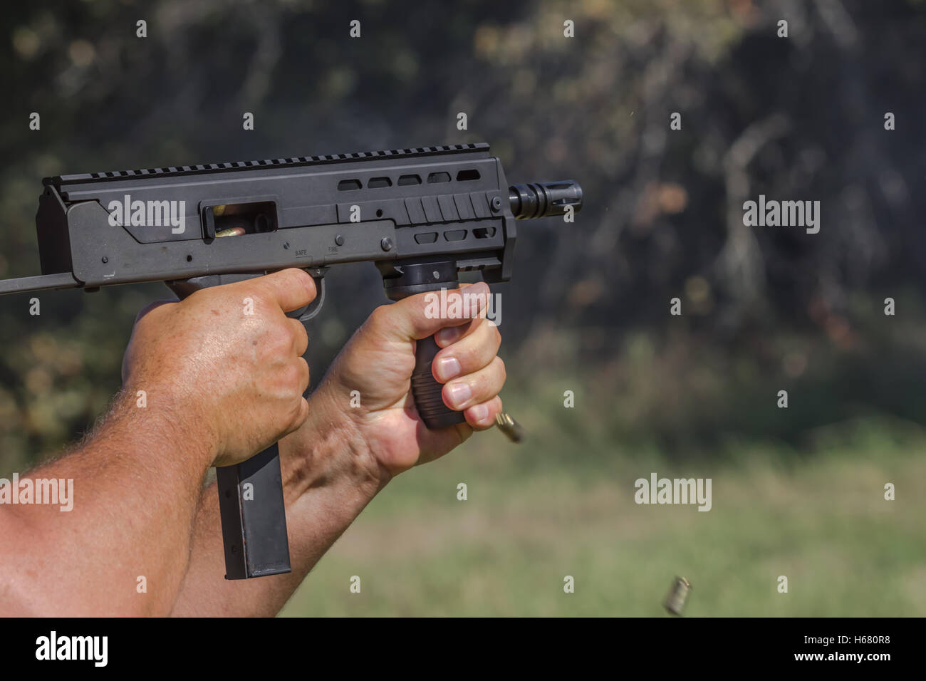 Le riprese le armi a pistola gamma Foto Stock