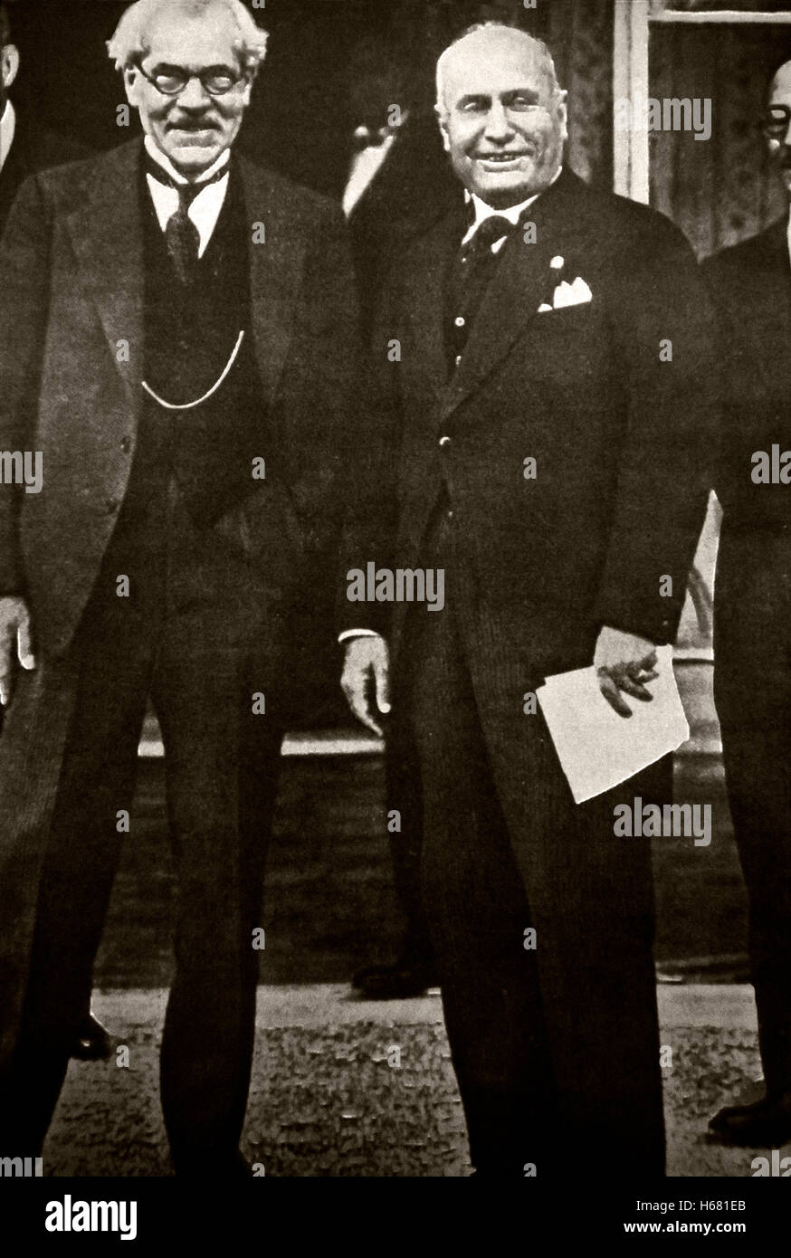 Mac Donald e di Mussolini Foto Stock