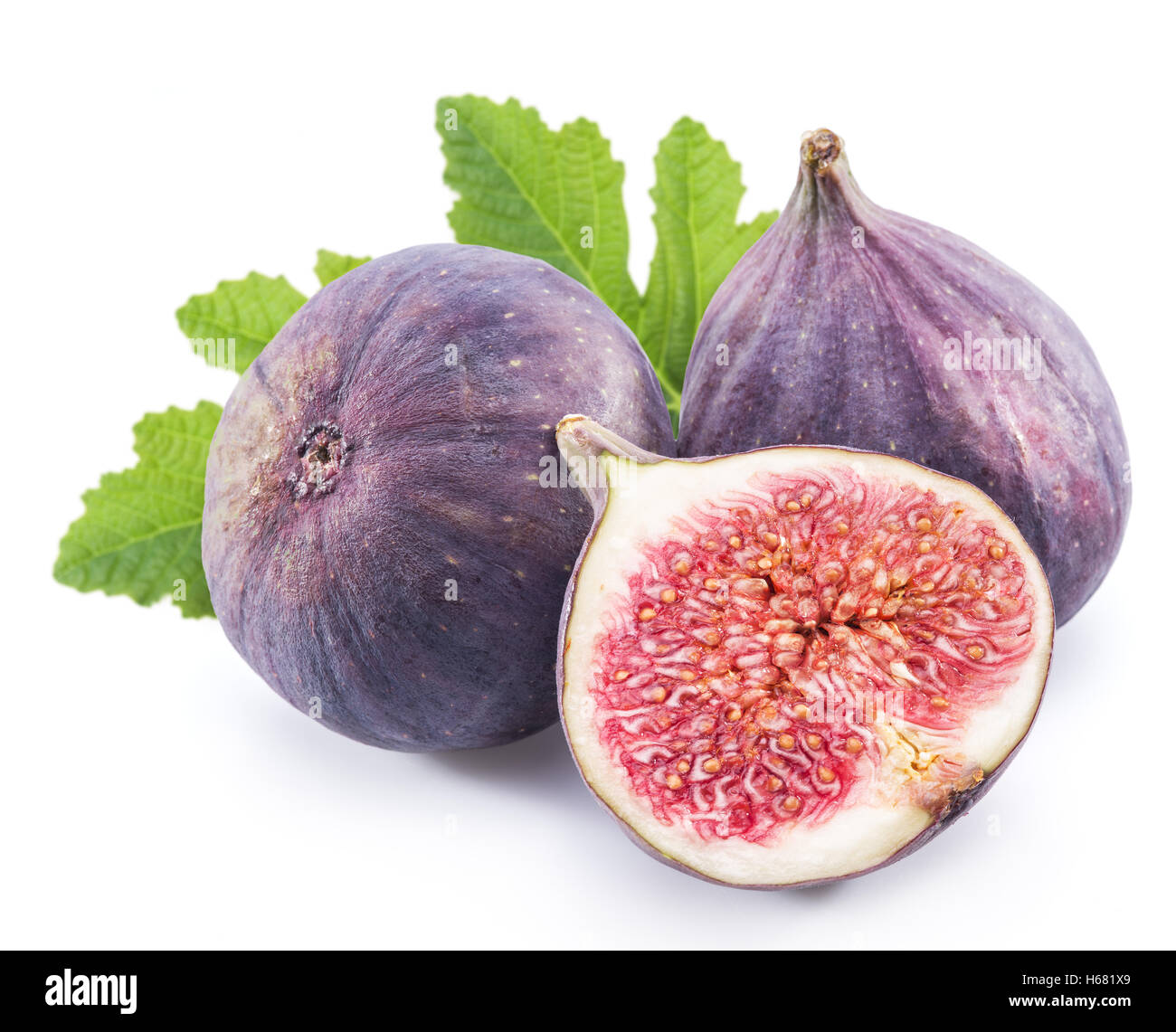 La figura maturi frutti sullo sfondo bianco. Foto Stock