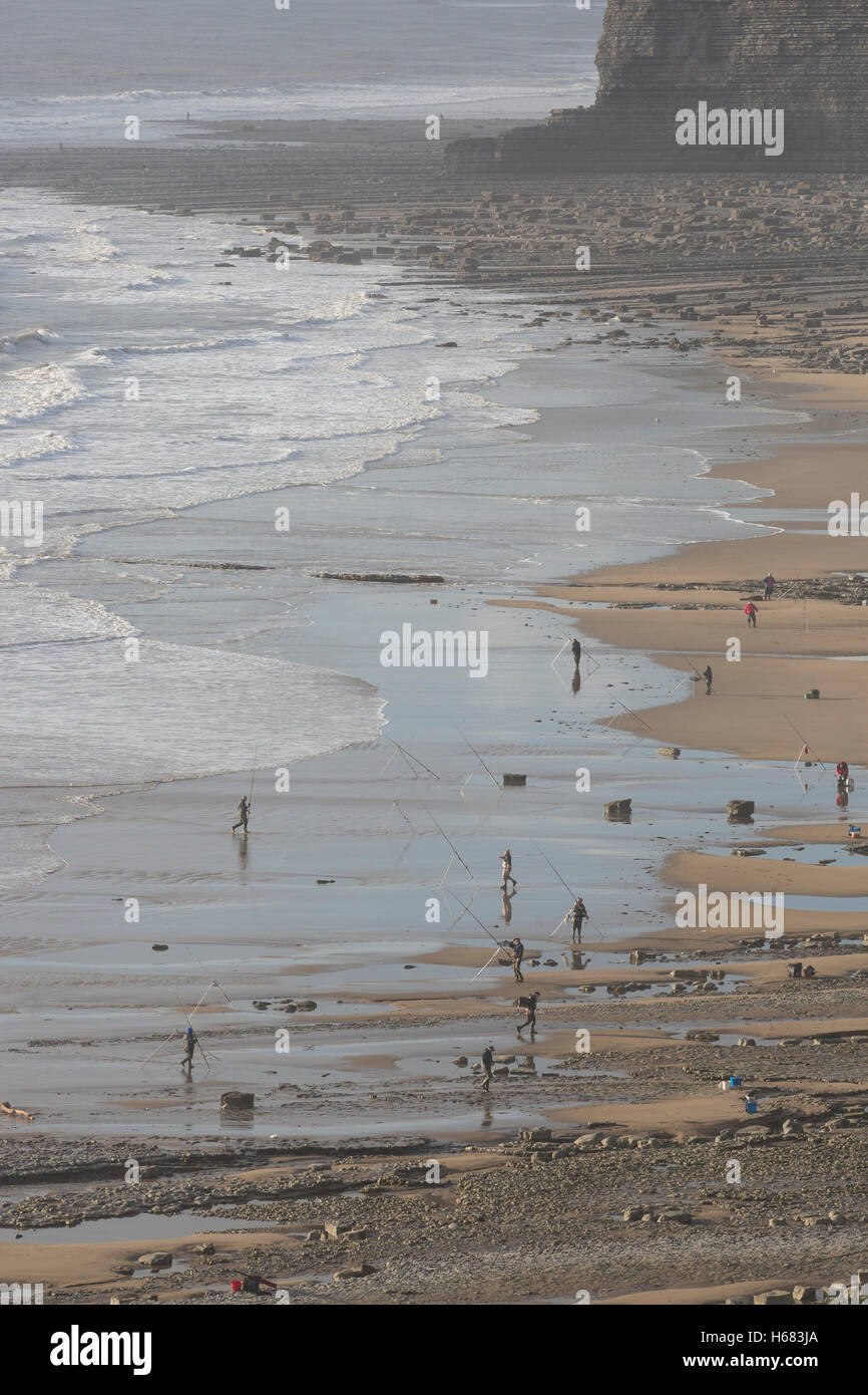 Gara di pesca sulla spiaggia Foto Stock