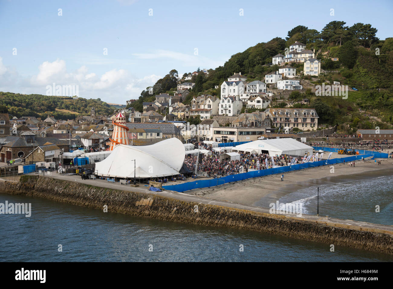 Il festival di musica a Looe in Cornwall Regno Unito Foto Stock