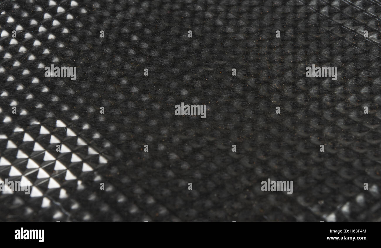 La consistenza della superficie di alluminio con cellule piramidali Foto Stock