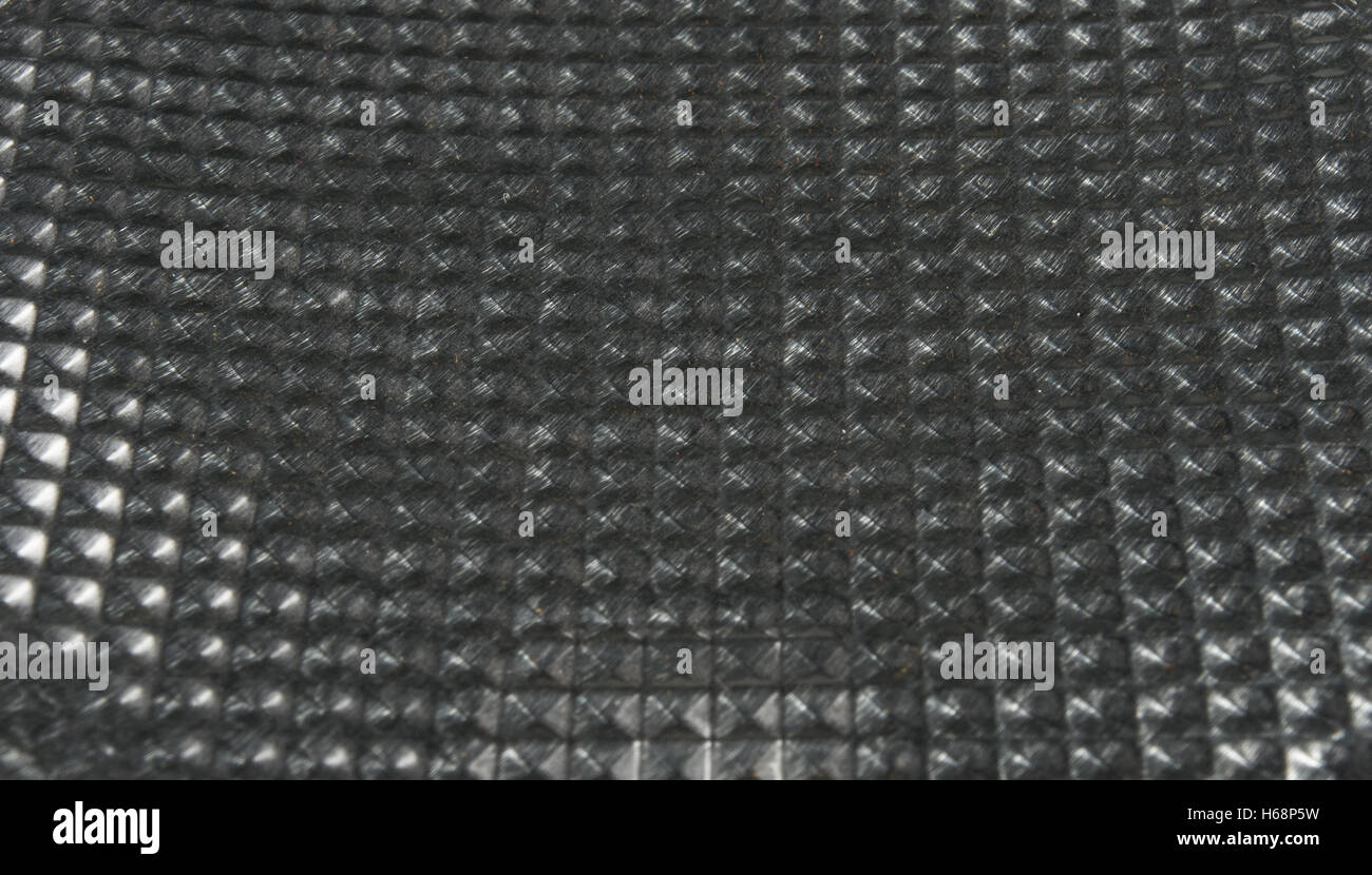 La consistenza della superficie di alluminio con cellule piramidali Foto Stock