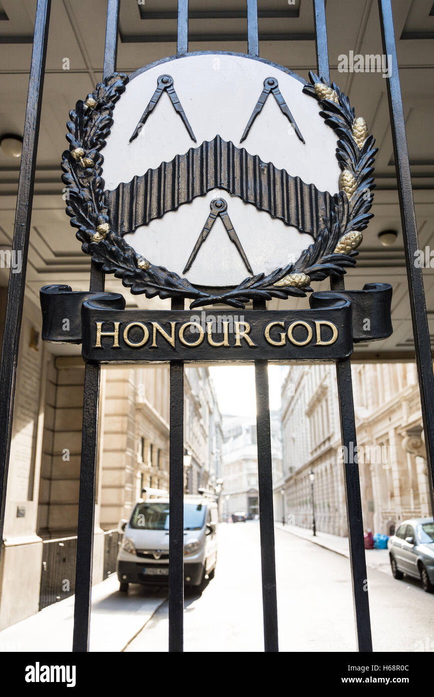 Lo stemma dei falegnami' Company, una città di Londra livrea Company Foto Stock