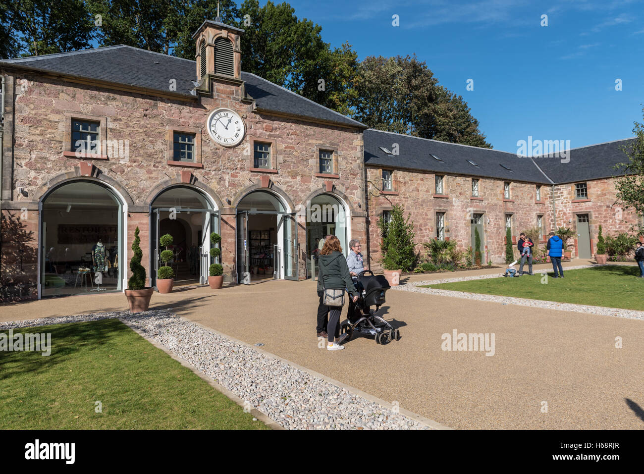 Il cantiere di restauro Dalkeith Country Park nei pressi di Edimburgo Foto Stock